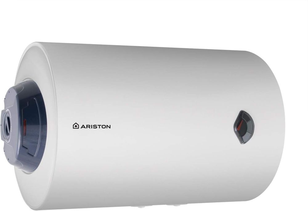 Ariston 100L Horizontal Water Heater Blur, Efficient and Compact Electric Water Heater Designed for Wall Mounting, Featuring Advanced Thermal Insulation for Long Heat Retention, Ideal for Family Use